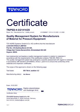 Pressure Equipment Directive Approvals